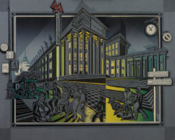 Благоволин Н.Н. (1941 - 2003). Библиотека им. В.И. Ленина. Серия «Прогулки по Москве». 1988-1989 гг. Бумага, цветная линогравюра