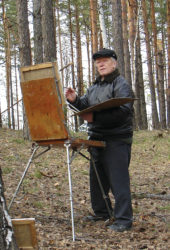 Соловьев Е.В. на этюдах